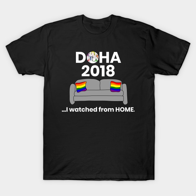 Doha...I Watched From Home (Dark) T-Shirt by GymCastic